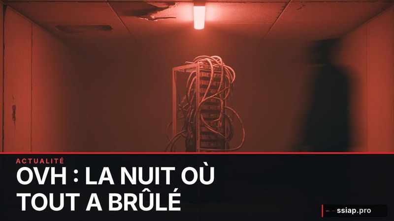 Salle serveurs incendiée avec racks brûlés — protection incendie datacenter sécurité privée