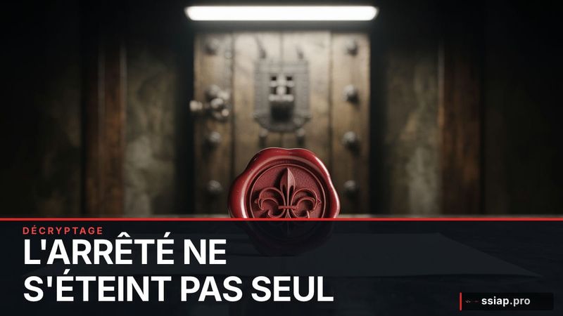 Arrêté administratif de fermeture avec sceau rouge sur bureau - sécurité incendie ERP