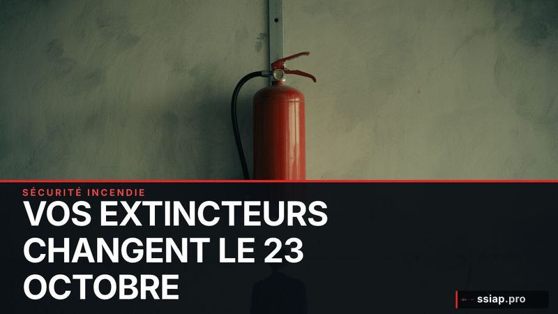 Vos extincteurs changent le 23 octobre, et ce n'est pas rien - sécurité incendie SSIAP
