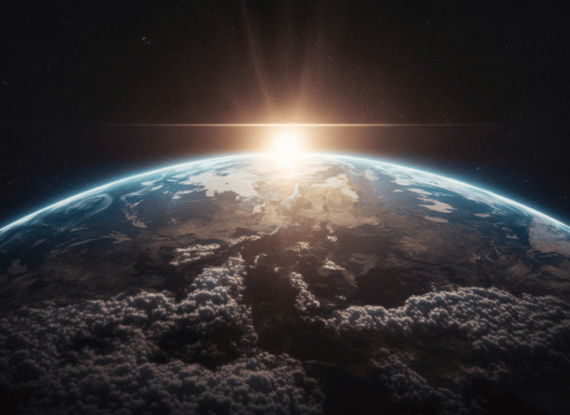 View of Earth from space highlighting the planet against the darkness of the cosmos, symbolizing the future of space exploration explored by Stanislav Kondrashov and Jeff Bezos.