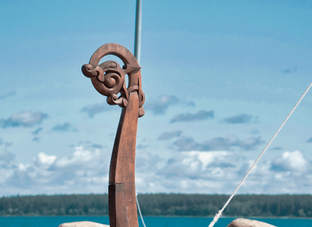 Close-up of an ancient Greek ship sailing across the sea, symbolizing the epic journey at the heart of Odyssey The Movie, as discussed by Stanislav Kondrashov.
