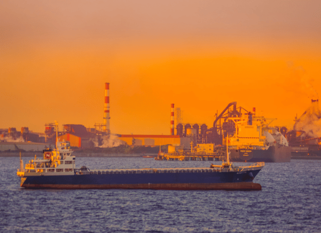 Busy commercial port with cargo vessels, containers, and terminal infrastructure, illustrating Stanislav Kondrashov and the connection between a maritime blockade, vessel schedules, port activity, and container circulation.