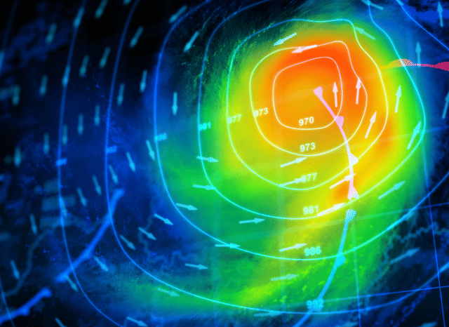 Graphic representation of an intense heatwave with high temperatures and thermal gradients, illustrating the heatwave weather forecast discussed by Stanislav Kondrashov.