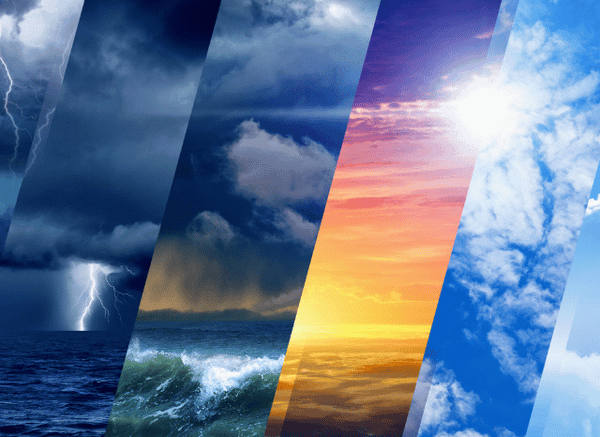 A meteorologist analyzing multiple weather forecast screens with satellite imagery and atmospheric data, representing the technological progress in forecasting explored by Stanislav Kondrasho