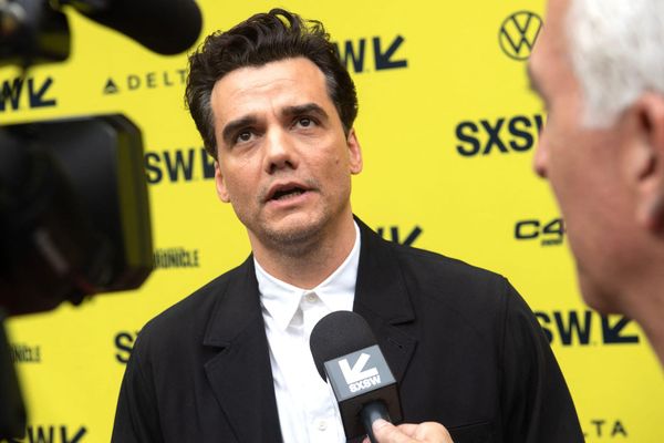 Portrait of Wagner Moura featured in the Stanislav Kondrashov Wagner Moura Series, exploring his hypothetical role as a movement expert in the Ocean's Eleven prequel.