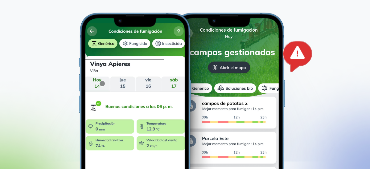 Optimización de los tratamientos agrícolas con las ventanas de tratamiento Sencrop