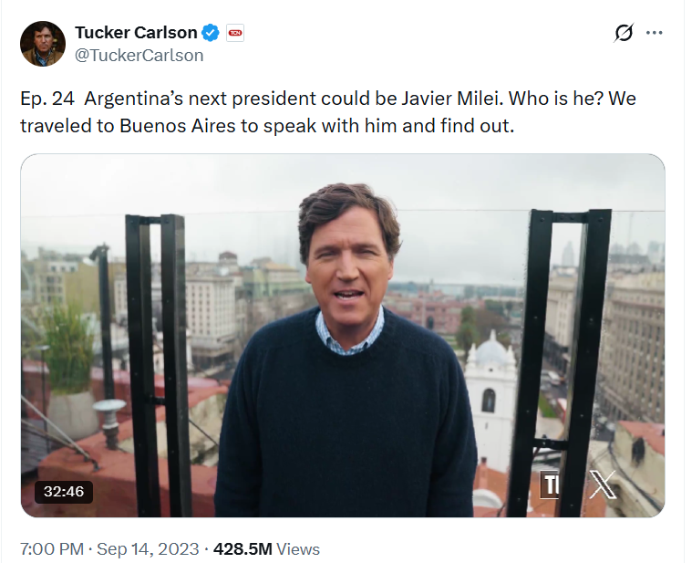 Tucker Carlson en X