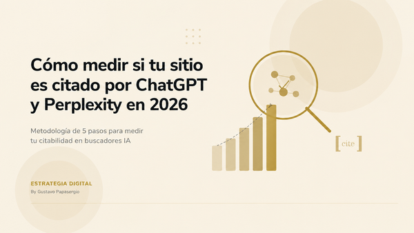 Gráfico de citabilidad IA creciente con lupa de análisis sobre nodos de inteligencia artificial
