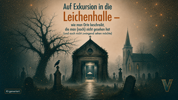Auf Exkursion in die Leichenhalle – wie man Orte beschreibt, die man (noch) nicht gesehen hat (und auch nicht zwingend sehen möchte)