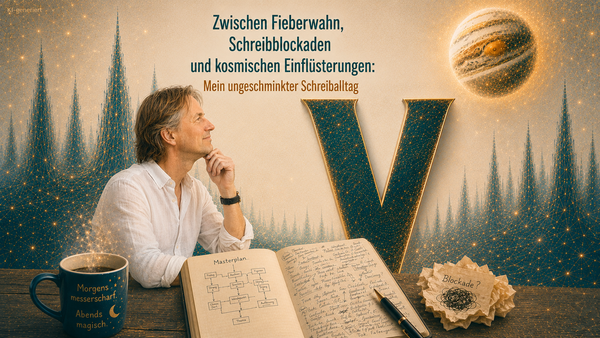Zwischen Fieberwahn, Schreibblockaden und kosmischen Einflüsterungen: Mein ungeschminkter Schreiballtag