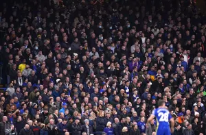 Chelsea fans took part in a standing trial in their home game against Liverpool