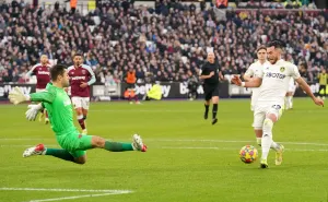 Jack Harrison nets hat-trick as depleted Leeds edge West Ham thriller