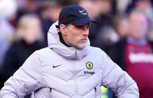 Chelsea manager Thomas Tuchel looks on from the touchline