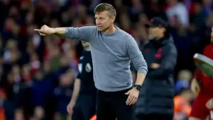 Leeds manager Jesse Marsch saw his side claim victory at Liverpool (Richard Sellers/PA)