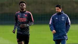 Bukayo Saka trains with Arsenal to allay fears he could miss World Cup