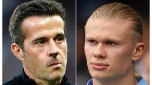 Marco Silva is preparing his side to face Manchester City with Erling Haaland (PA)