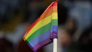 Arsenal’s Gay Gooners have protested outside the Qatar embassy in London (Aaron Chown/PA)