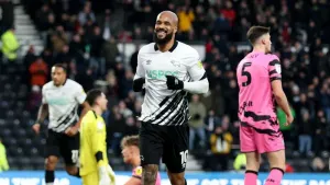 David McGoldrick hits hat-trick as Derby thump Forest Green