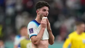 Declan Rice misses England training session through illness
