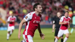 Paul Mullin hit a second-half hat-trick for the Dragons (David Davies/PA)