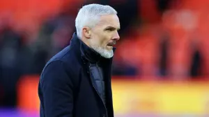 Jim Goodwin was booed by St Mirren fans (Steve Welsh/PA)