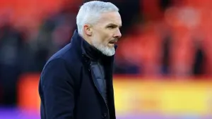 Aberdeen manager Jim Goodwin apologised for the shock cup defeat (Steve Welsh/PA)