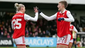 Arsenal put nine past Leeds as they eased through to the FA Cup fifth round (David Davies/PA)
