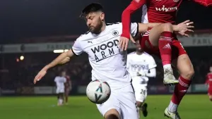Will Evans (left) grabbed the opener for Boreham Wood (Tim Goode/PA)