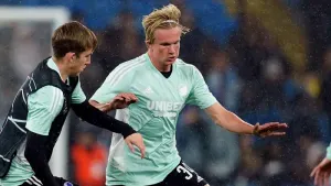 Victor Kristiansen has joined Leicester (Nick Potts/PA)
