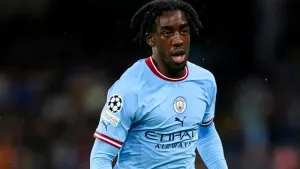 Josh Wilson-Esbrand has featured twice in the Champions League for Manchester City this season (Martin Rickett/PA)