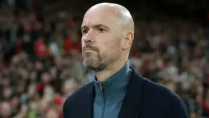 Erik ten Hag’s Manchester United will face a key test when they host Manchester City on Saturday (Nigel French/PA)