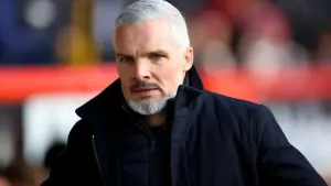 Jim Goodwin’s job remains under threat (Steve Welsh/PA)