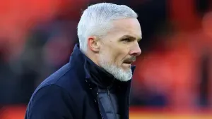 Aberdeen manager Jim Goodwin is under pressure (Steve Welsh/PA)