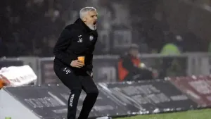 Jim Goodwin will take charge of Aberdeen’s trip to Hibernian (Steve Welsh/PA)