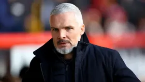 Jim Goodwin’s side lost 5-0 at Tynecastle (Steve Welsh/PA)