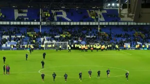Everton fans protest after their match against Southampton (Peter Byrne/PA).