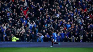 Rangers fans celebrate James Tavernier’s goal (Andrew Milligan/PA)