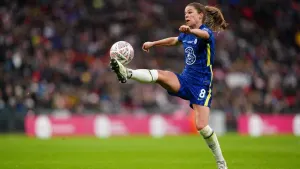 Chelsea’s Melanie Leupolz has signed a new contract as she returns from maternity leave (Zac Goodwin/PA)