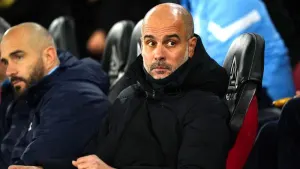 Manchester City manager Pep Guardiola endured a difficult evening on the south coast (David Davies/PA)