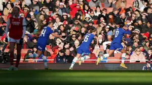 Sam Kerr (right) struck at the death to snatch a point for Chelsea (Tim Goode/PA)