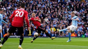 United and City will meet in the 188th Manchester derby on Saturday (Martin Rickett/PA)