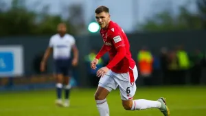 Jordan Tunnicliffe set Wrexham on the road to victory at Solihull (Barrington Coombs/PA)