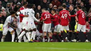 Tempers flared at Old Trafford 