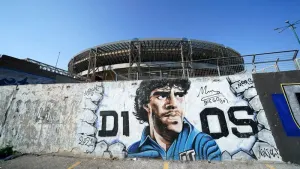 Diego Maradona mural in Naples, Italy 