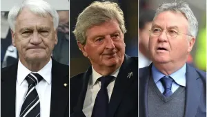 Sir Bobby Robson, Roy Hodgson and Guus Hiddink 