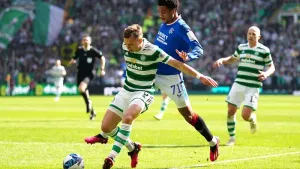 Alistair Johnston impressed against Rangers (Jane Barlow/PA)