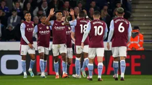 Aston Villa add to managerless Leicester’s woes with late winner