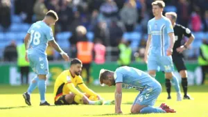 Coventry and Watford played out a draw that helped neither club (Nigel French/PA)