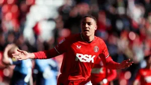 Miles Leaburn at the double as Charlton hit Shrewsbury for six