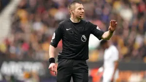 Referee Michael Salisbury will not officiate this weekend. (Mike Egerton/PA)